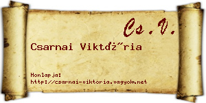 Csarnai Viktória névjegykártya